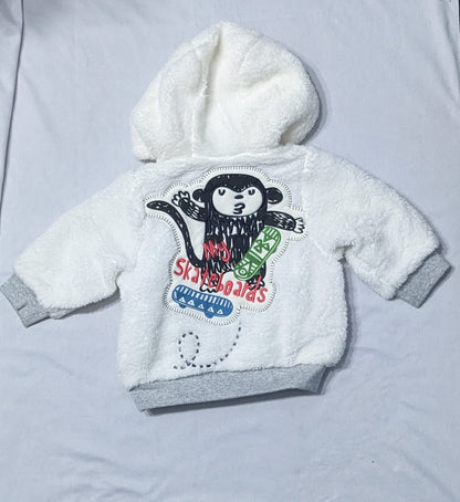 DOUBLE COTTON OUTTER FUR BABY HOODIE CM0218