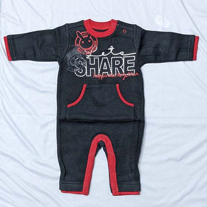 FULL BODY/FULL SLEEVES BABY ROMPER COLOR BLACK CM0186
