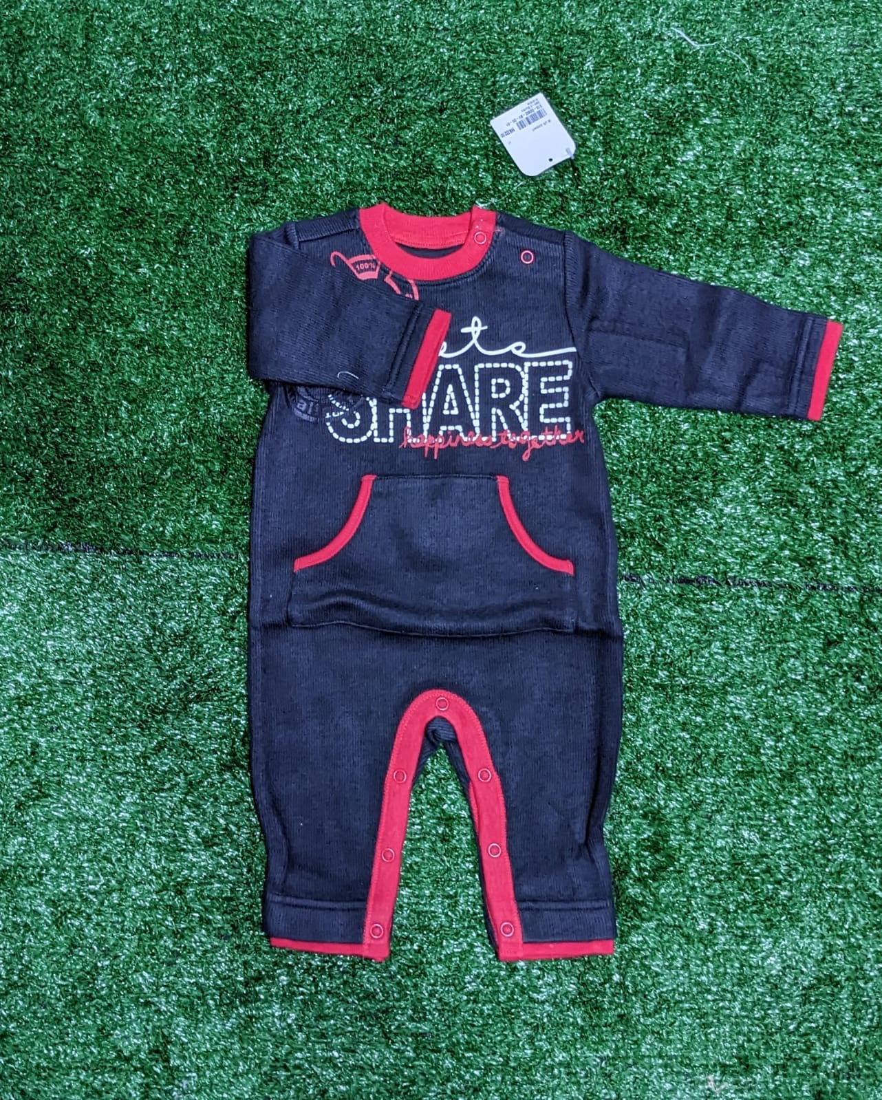 FULL BODY/FULL SLEEVES BABY ROMPER COLOR BLACK CM0186