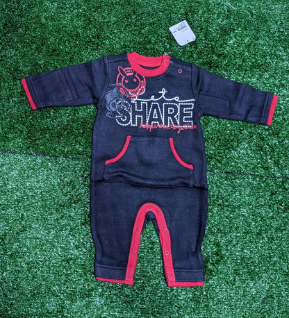 FULL BODY/FULL SLEEVES BABY ROMPER COLOR BLACK CM0186