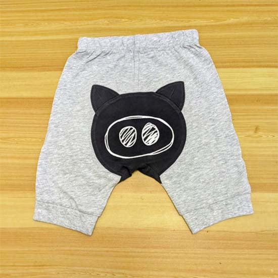 Grey Baby Shorts with Bear Patch Soft Cotton Art Number CM0039