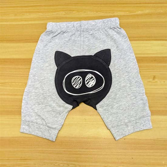 Grey Baby Shorts with Bear Patch Soft Cotton Art Number CM0039