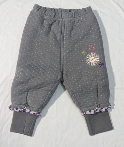 Double cotton with polyester filling grey trouser white dots CM0068