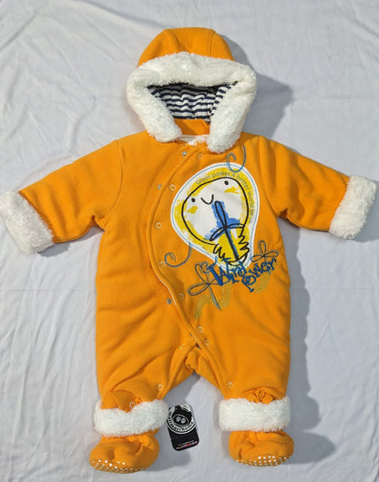 Double cotton with polyester filling Full body romper/Hoodie front open CM0085