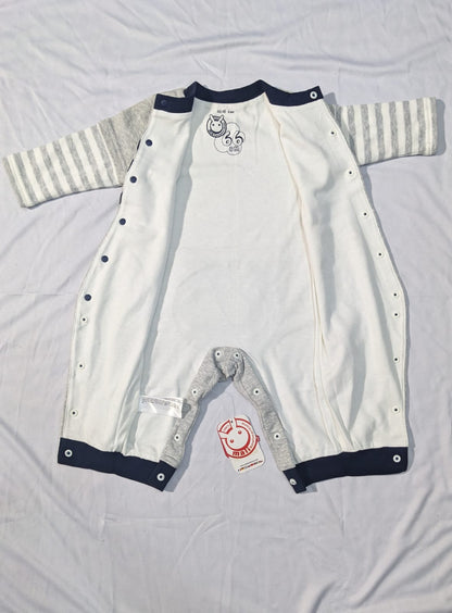 Double cotton without filling baby full romper grey CM0059