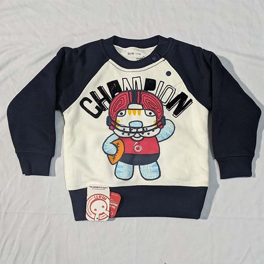Double cotton with polyester filling Full sleeves cozy shirt Champion Cartoon on front CM0075