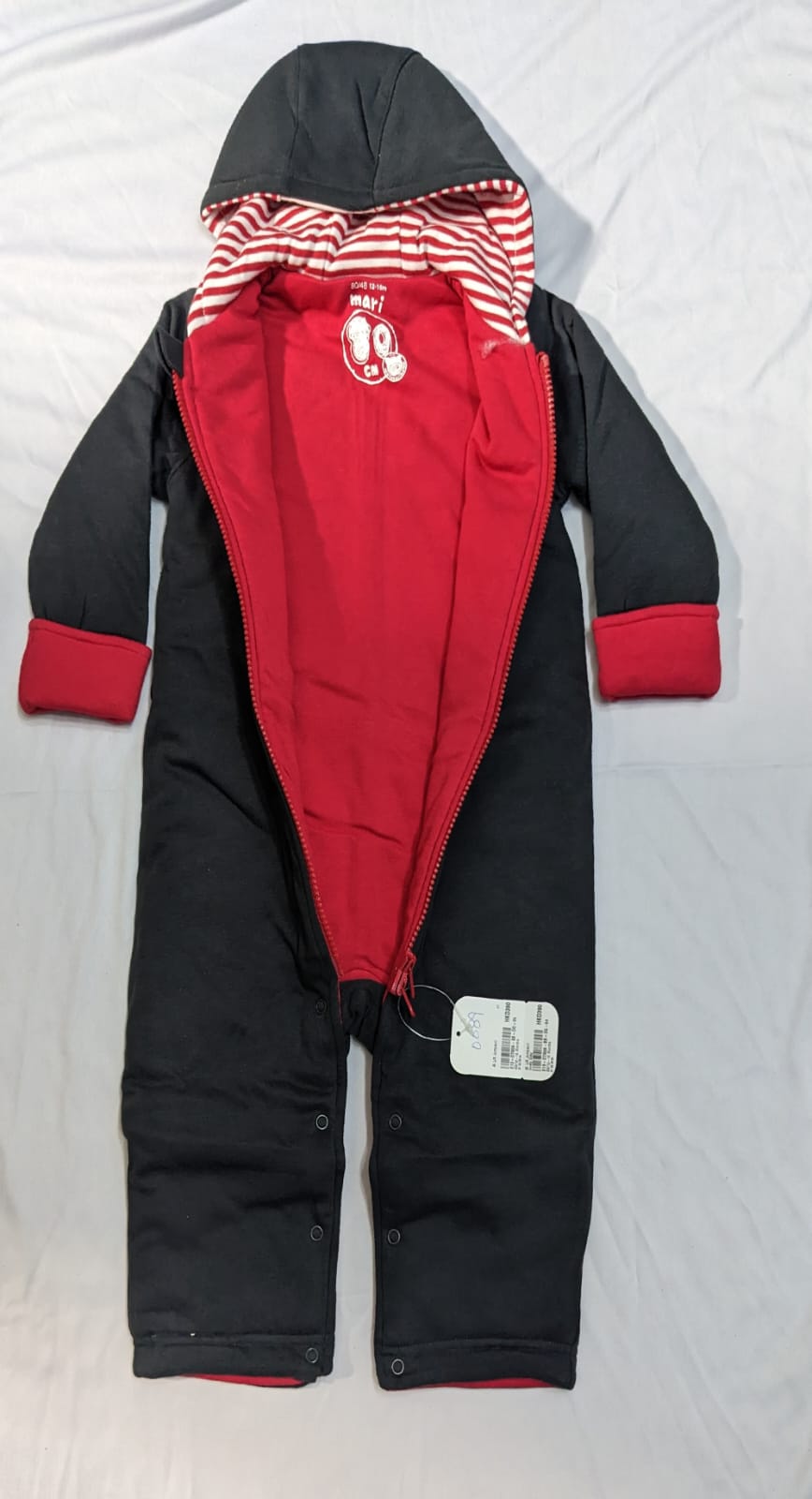 Black hudie full romper double with polyester filling pure cotton lining CM0089