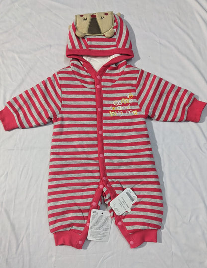 Double cotton with polyester filling Full romper Hoodie gray lining CM0058