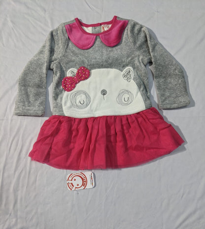 Double cotton Full sleeves cute panda frock CM0057