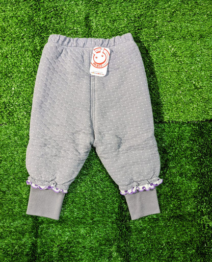 Double cotton with polyester filling grey trouser white dots CM0068