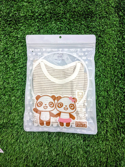 Skin Brown Striped Baby Shirt – Organic Cotton Art number CM0009