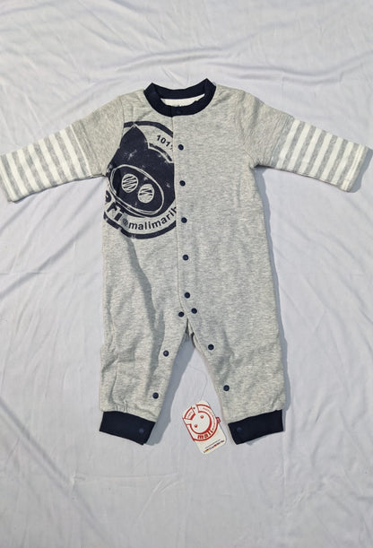 Double cotton without filling baby full romper grey CM0059