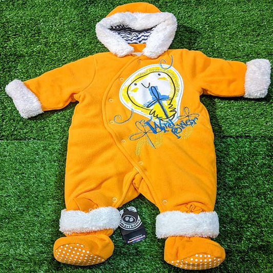 Double cotton with polyester filling Full body romper/Hoodie front open CM0085