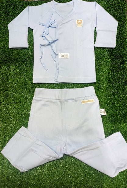 Sky Blue Open Shirt & Trousers Set – Organic Cotton Art number CM0016-10