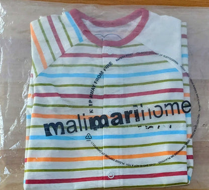 Colorful Striped Baby Romper – Half Sleeves & Legs Organic Cotton Art No. CM0021