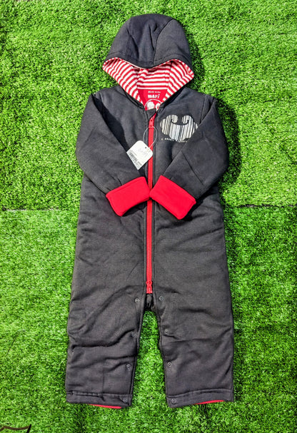 Black hudie full romper double with polyester filling pure cotton lining CM0089