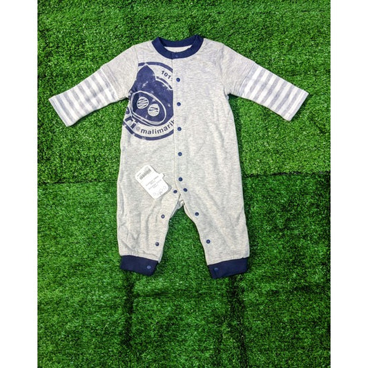 Double cotton without filling baby full romper grey CM0059