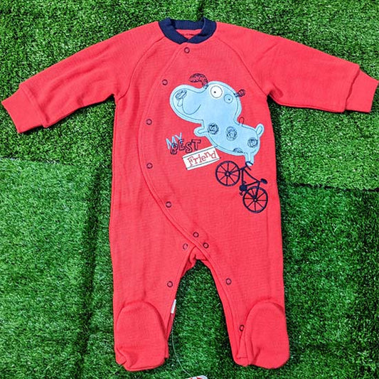 Double cotton Full romper red Cartoon dog printed CM0077
