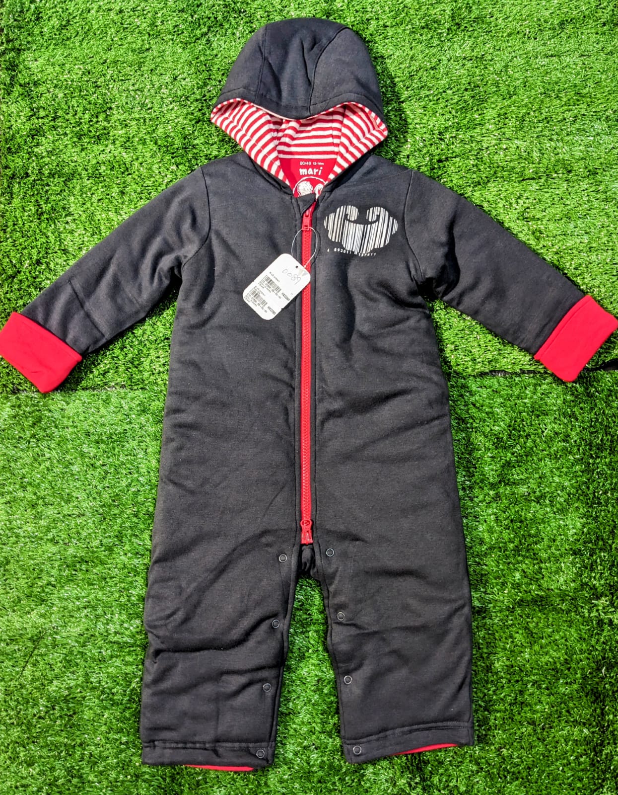 Black hudie full romper double with polyester filling pure cotton lining CM0089