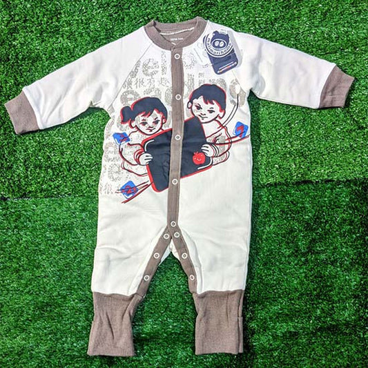 Double cotton with polyester filling Full romper White twins cartoon CM0072