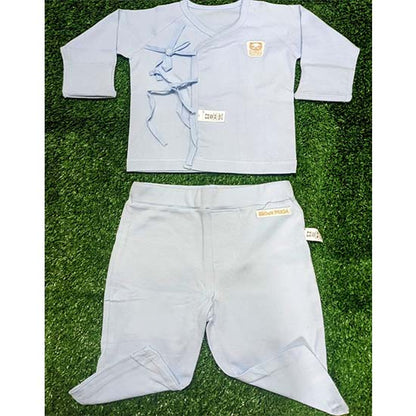 Sky Blue Open Shirt & Trousers Set – Organic Cotton Art number CM0016-10