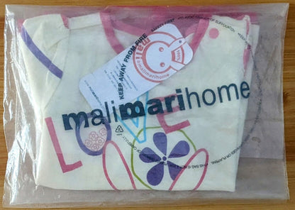Skin-Colored Frock Style Baby Shirt with "Love" Design Organic Cotton Art No. CM0043