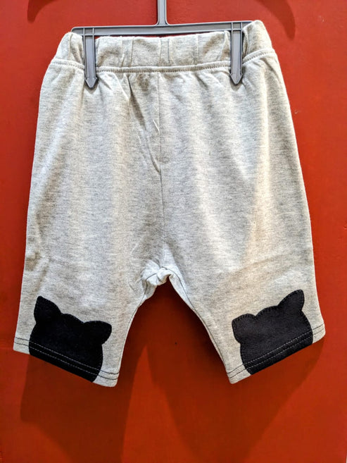 Grey Baby Shorts with Bear Patch Soft Cotton Art Number CM0039