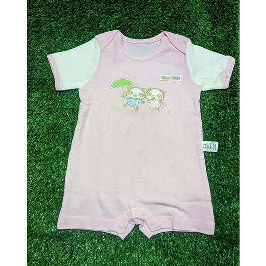 Pink Baby Romper – Half Sleeves | Organic Cotton