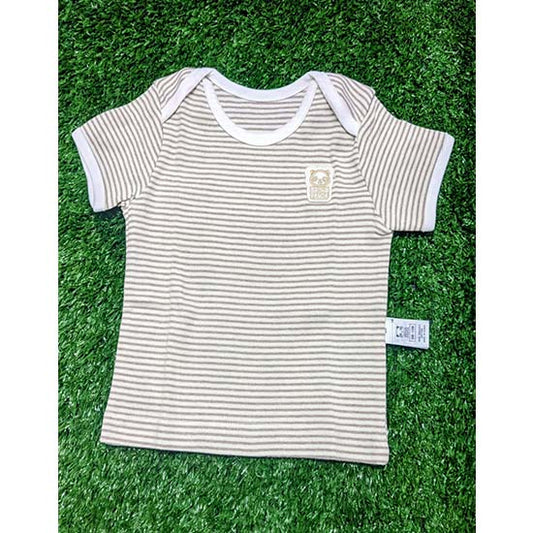 Skin Brown Striped Baby Shirt – Organic Cotton