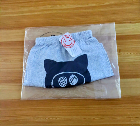 Grey Baby Shorts with Bear Patch Soft Cotton Art Number CM0039