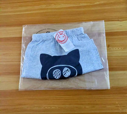 Grey Baby Shorts with Bear Patch Soft Cotton Art Number CM0039