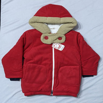 DOUBLE COTTON WITH POLYESTER FILLING INNER FUR BABY HOODIE CM0208