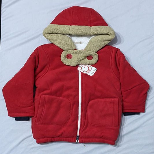 DOUBLE COTTON WITH POLYESTER FILLING INNER FUR BABY HOODIE CM0208