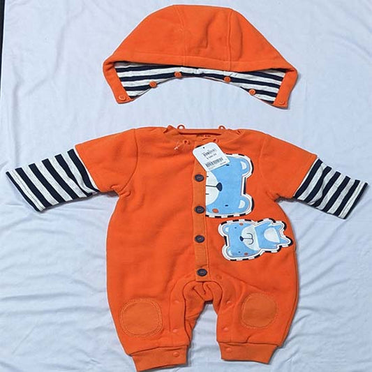 FULL SLEVEES B/W SLEVEES FULL BODY ROMPER/HOODIE CM0113