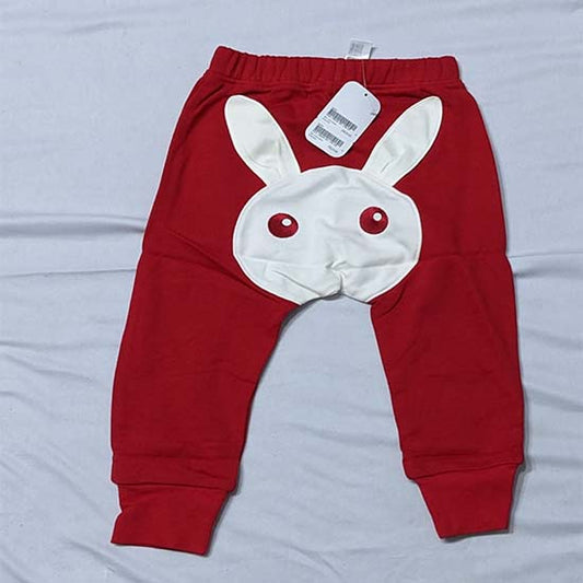 RED TROUSER RABBIT DESIGN ON FRONT BABY TROUSER CM0160