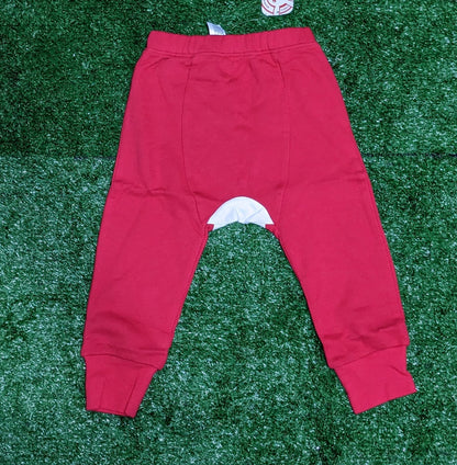 RED TROUSER RABBIT DESIGN ON FRONT BABY TROUSER CM0160