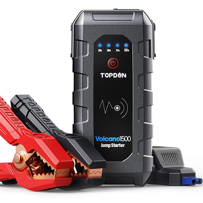 TOPDON - Volcano 1500 - Battery Jump Starter & Power Supply - 12V - 1500A - 18,000mAh