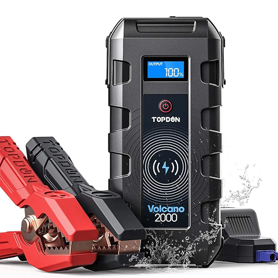 TOPDON Volcano 2000 Portable Jump starter, Power bank and LED Flashlight