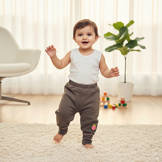 Baby trousers with double cotton lining and polyester filling CM0074