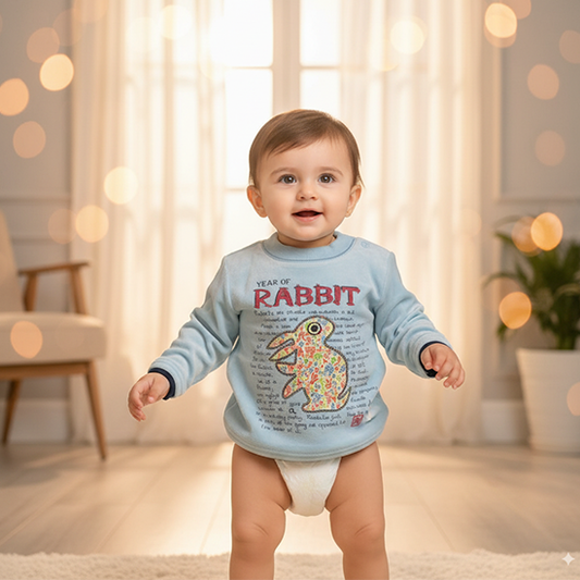 Double cotton Full sleeves front rabbit painted CM0079