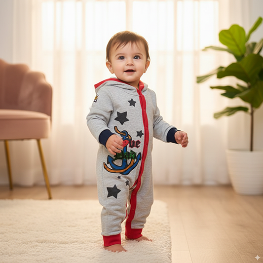Double cotton Full body romper Hoodie CM0090