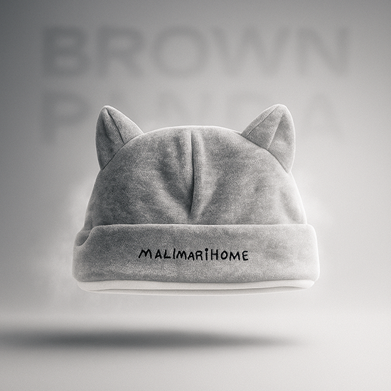 CAT STYLE BABY CAP COLOR GREY CM0136