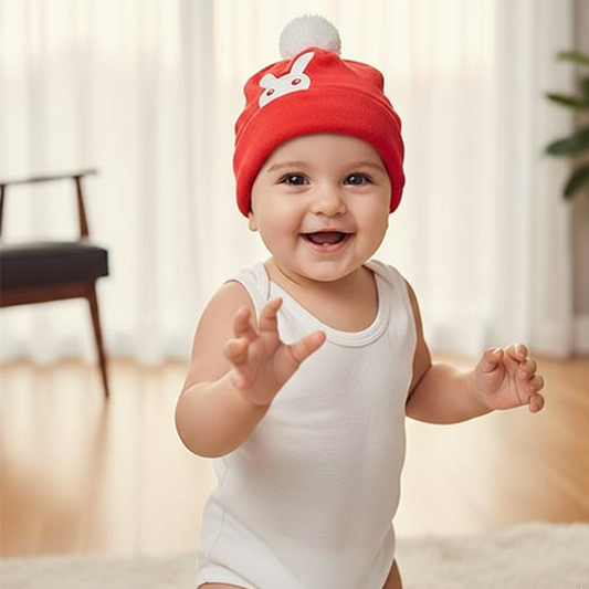 RED EAR COVER BABY CAP CM0140