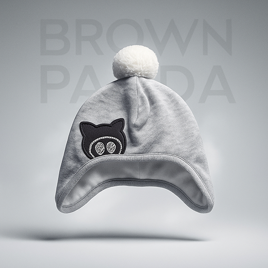 DOUBLE COTTON WITH POLYESTER FILLING BABY CAP GRAY/WHITE COLOR CM0150