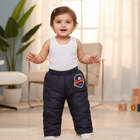 DOUBLE COTTON PARACHUTE STUFF OUTTER SIDE WITH POLYESTER FILLING BABY TROUSER CM0162