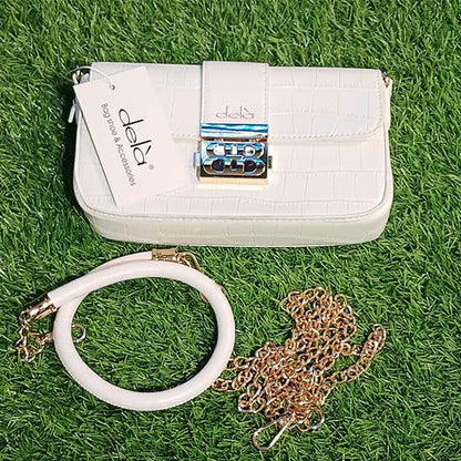Dela lady's handbag Color white