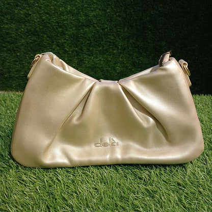 Dela ladies hand bag 3 colour scheme bright white bright pink Golden