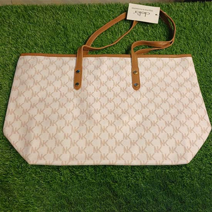 Dela ladies handbag 2 color scheme black and white khaki