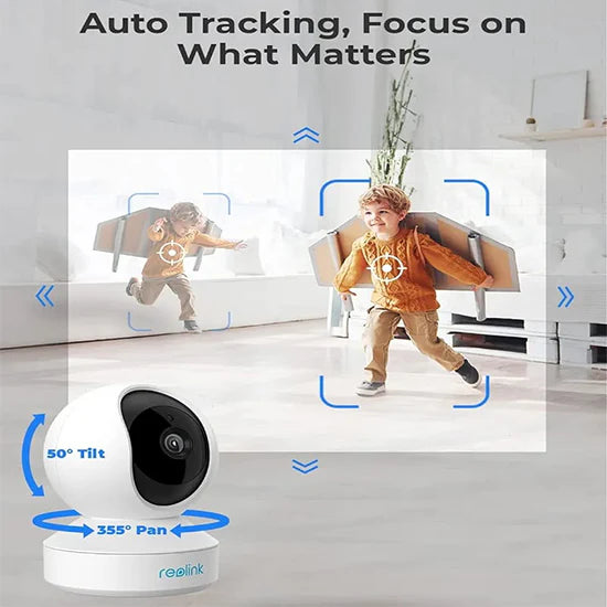 REOLINK E1 PRO WIFI  CAMERA (PACK OF 5 )4MP  Camera – 360° Baby  & Pet Monitor with Night Vision & 2-Way Audio WITHOUT BOX