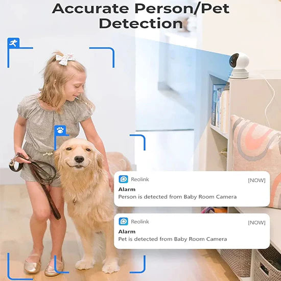 REOLINK E1 PRO WIFI  CAMERA (PACK OF 5 )4MP  Camera – 360° Baby  & Pet Monitor with Night Vision & 2-Way Audio WITHOUT BOX